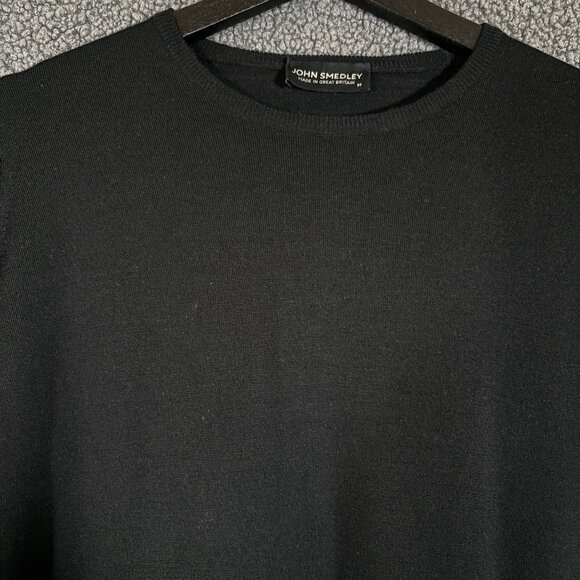 John Smedley 100% Pure New Wool Crewneck Sweatshirt - Men's Size M - Black - Picture 3 of 7